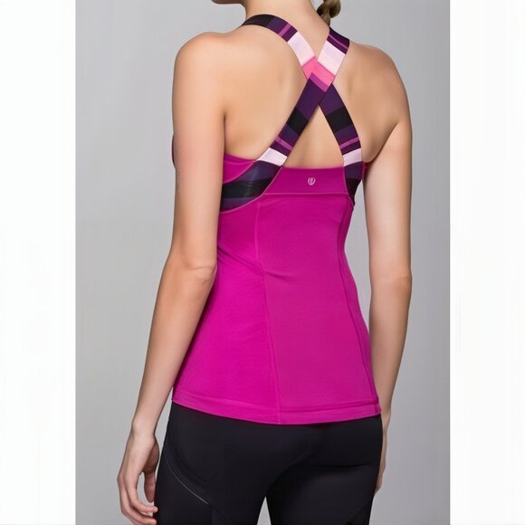 Sz8 Lululemon Push Ur Limits Tank with Built-in Bra - Size 8 - Picture 1 of 9
